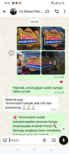 Testimonial Papan Bunga Pernikahan karangpedas