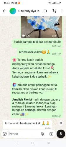 Testimonial Standing Flower karangpedas